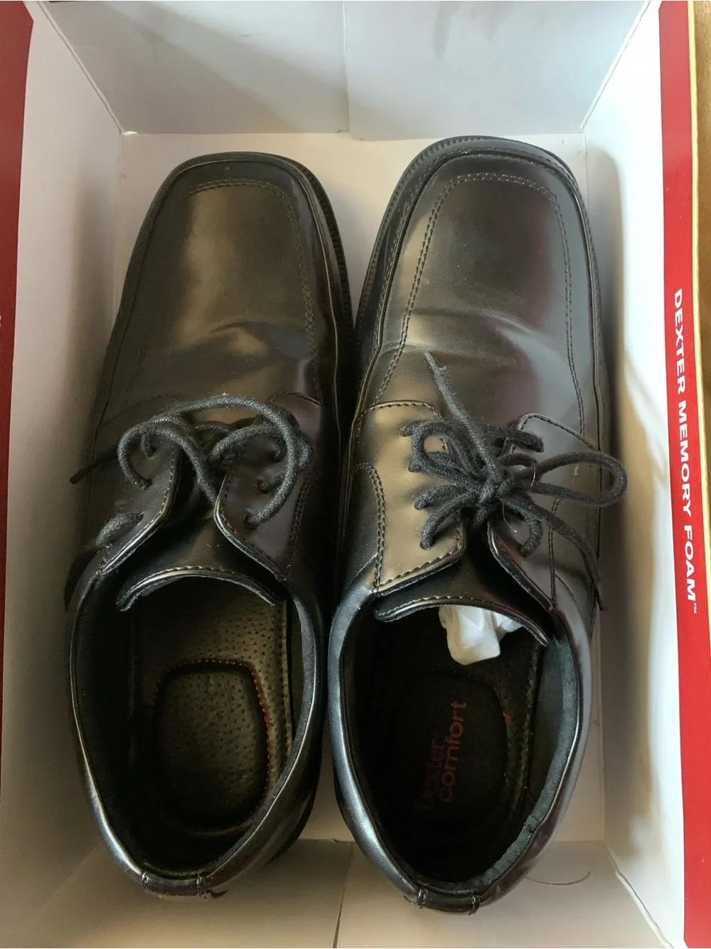 Classic Black Men's Leather Lace-Up Dress Shoes